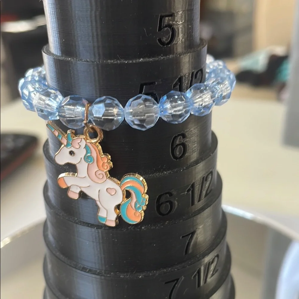 Unicorn Charm Kids Bracelet - Blue and Gold